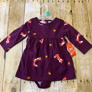 NWT Winder Nation Maroon Fox Dress
